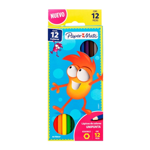 [PAPERPINTX12] Lápices de colores Paper Mate largos, de 12 colores