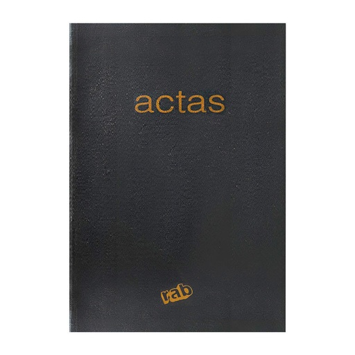 [RABACTACOR2M] Libro de Actas Corona Rab 2 manos, tapa dura, 22 x 32cm. 200 páginas