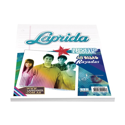 [LAPRIDA48R] Repuesto Laprida, 48 hojas rayadas