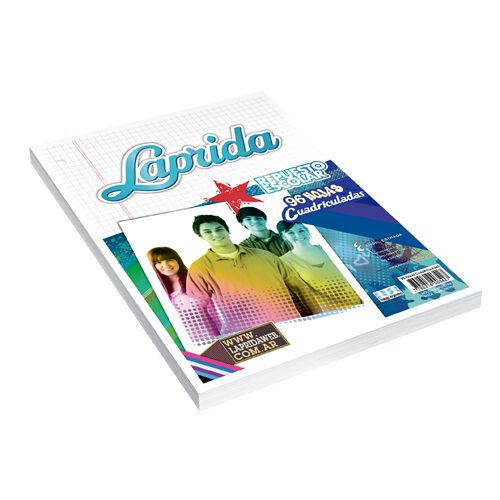 [LAPRIDA96C] Repuesto Laprida, 96 hojas cuadriculadas