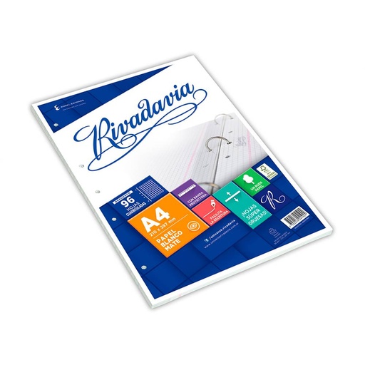 [RIV96CUAD] Repuesto Rivadavia Banda, 96 hojas cuadriculadas