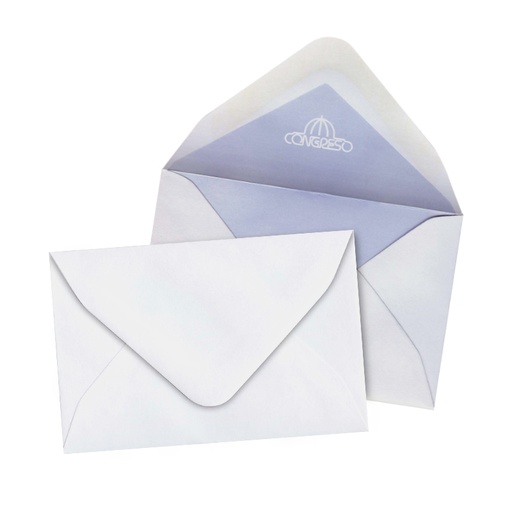 [CONGSOBTARJ] Sobre Tarjeta Congreso, 7 x 10.5cm. pack de 250 unidades