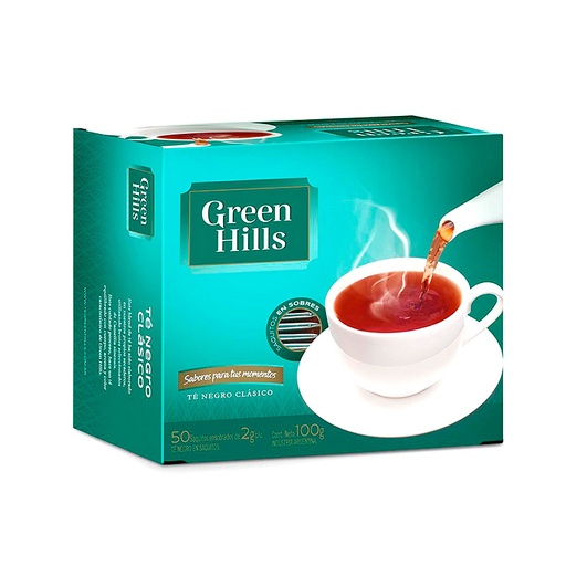 [GREENHTEX50] Té Green Hills, caja de 50 saquitos ensobrados