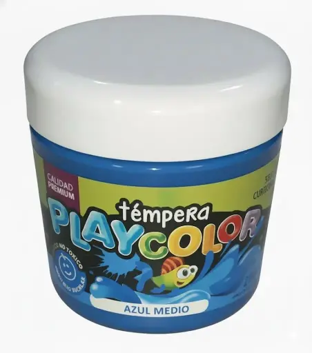 [PLAYTE300AZM] Témpera Playcolor,  250cc. Azul medio