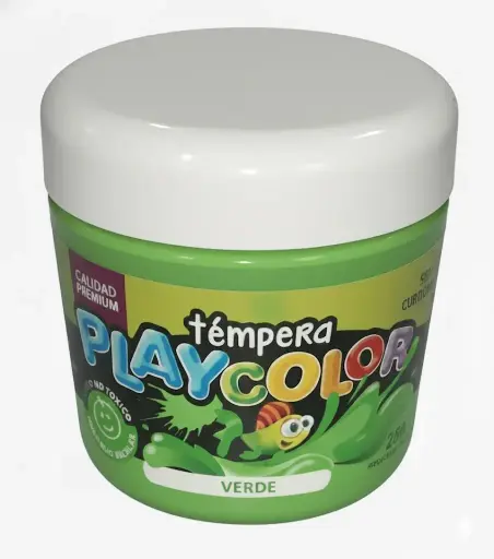 [PLAYTE300VEC] Témpera Playcolor,  250cc. Verde Claro