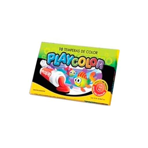 [PLAYTEM10NEG] Témpera Playcolor, 8cc. caja de 10 Negro