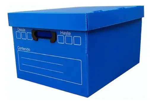 [CAJAMULPLX25] Caja Multiuso plástica celeste, 45x35x25,5cm. pack de 25 unidades