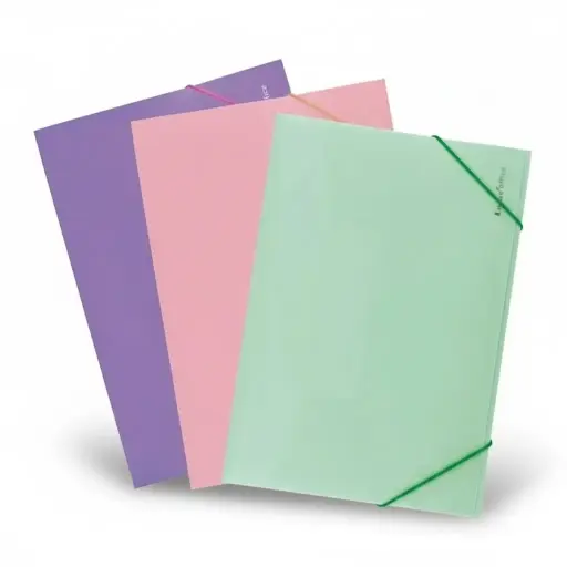 [CAR3SOFPPPAS] Carpeta 3 Solapas PPP OF. Pastel C/Elastico